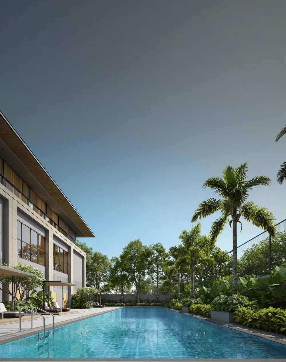 Artist's impression of the temperature-controlled pool